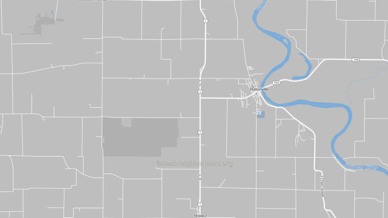 Transit Grade map of Hutsonville, IL