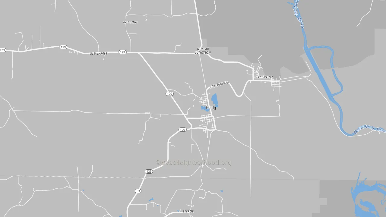 Transit Grade map of Huttig, AR