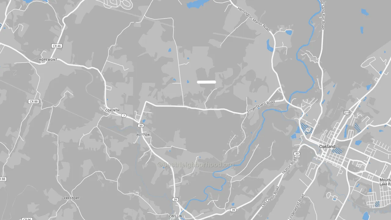 Transit Grade map of Hutton, MD