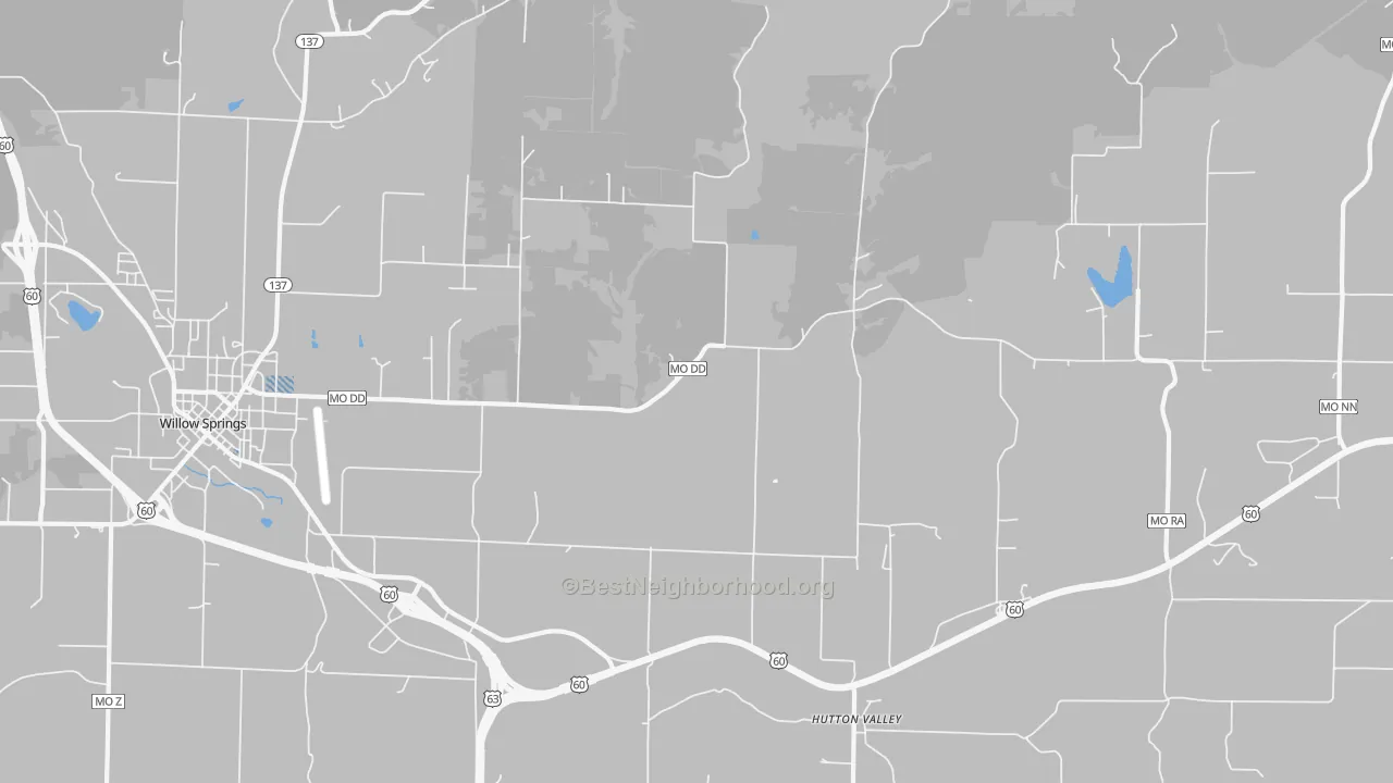 Transit Grade map of Hutton Valley, MO