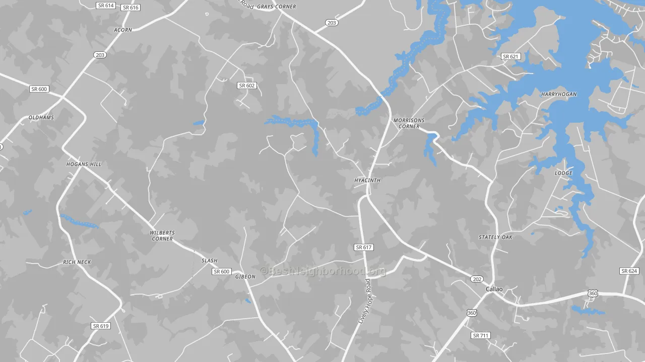 Transit Grade map of Hyacinth, VA