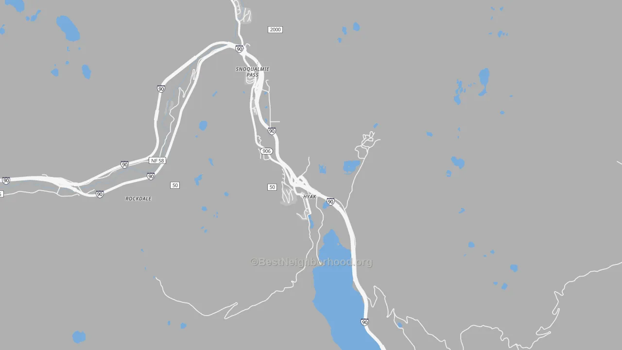 Transit Grade map of Hyak, WA