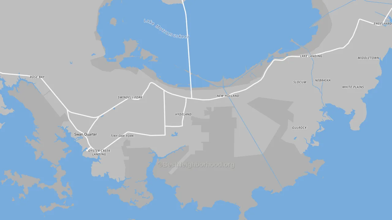 Transit Grade map of Hyde County, NC