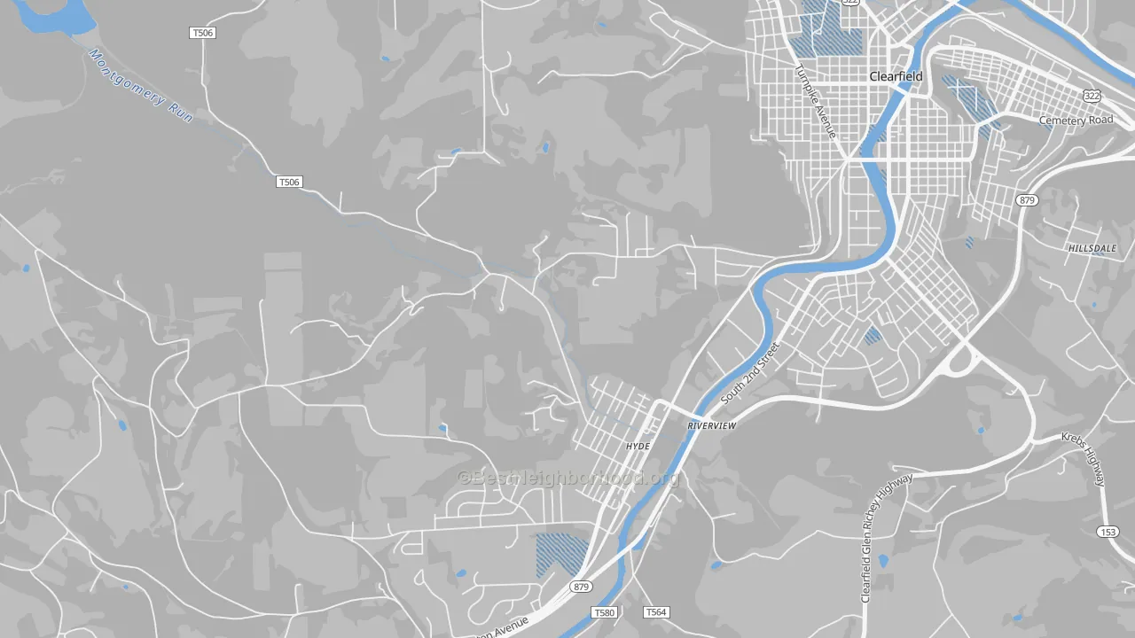 Transit Grade map of Hyde, PA
