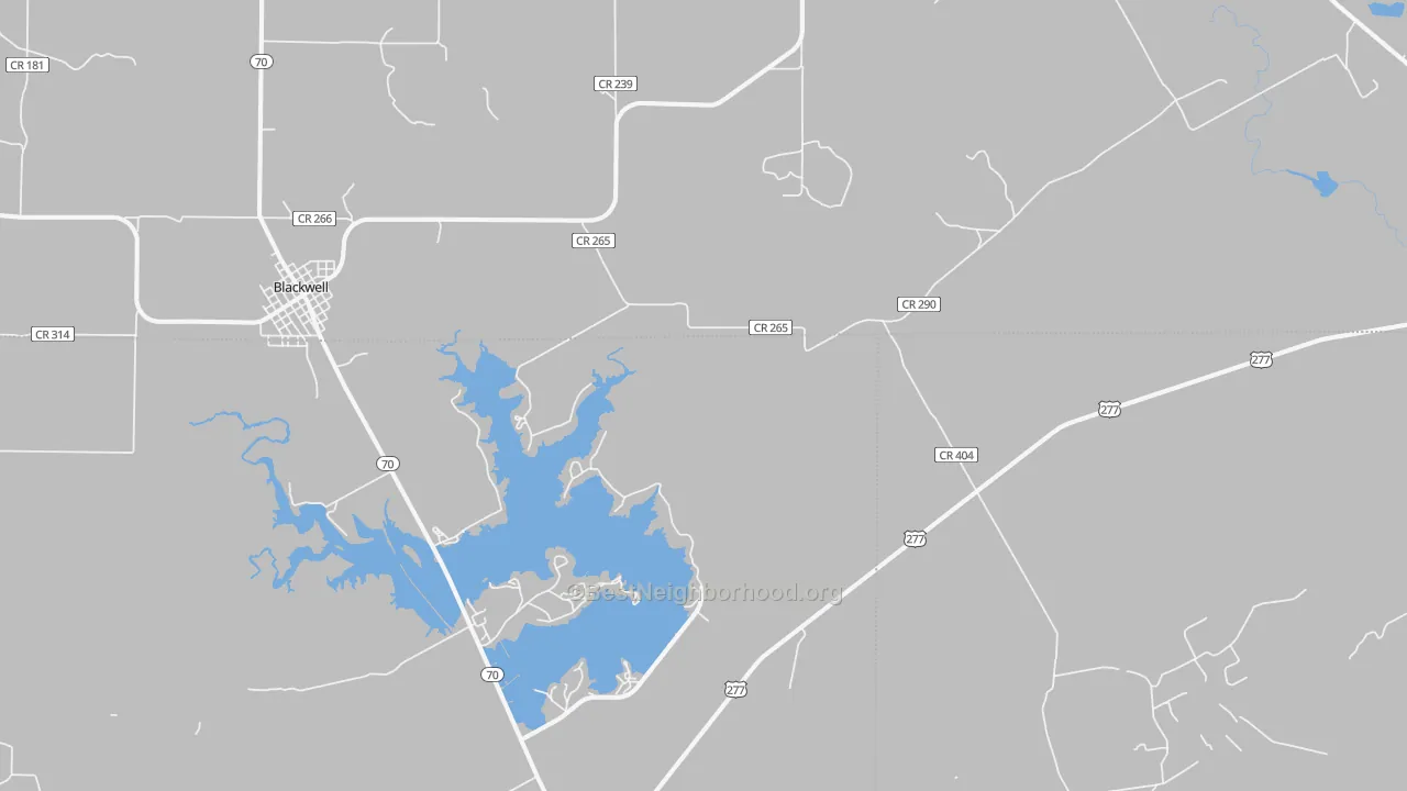 Transit Grade map of Hylton, TX