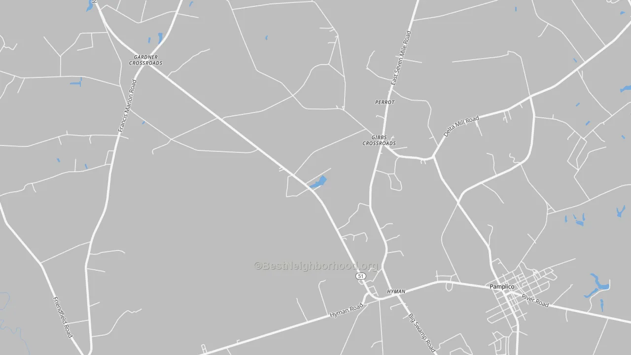 Transit Grade map of Hyman, SC
