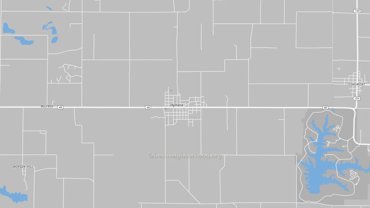 Transit Grade map of Hymera, IN