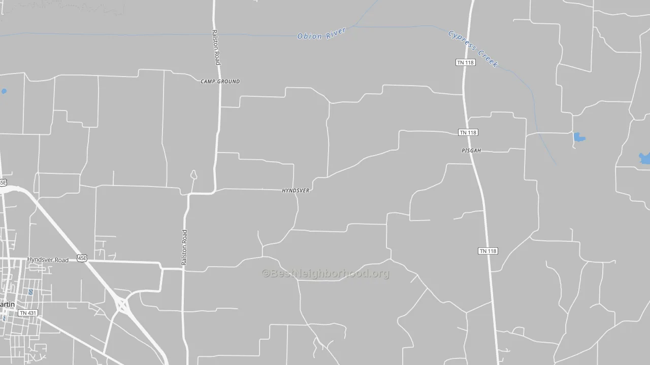 Transit Grade map of Hyndsver, TN