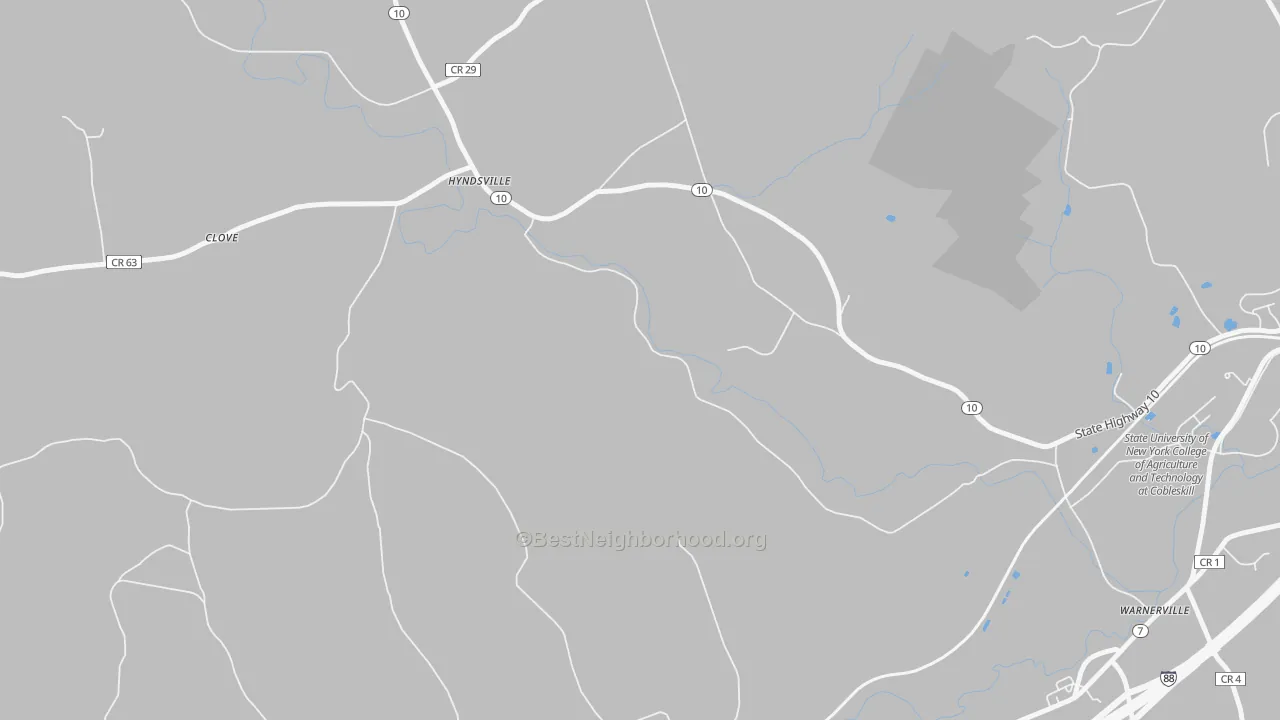 Transit Grade map of Hyndsville, NY