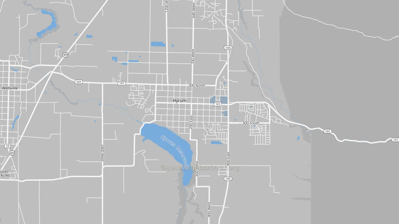 Transit Grade map of Hyrum, UT