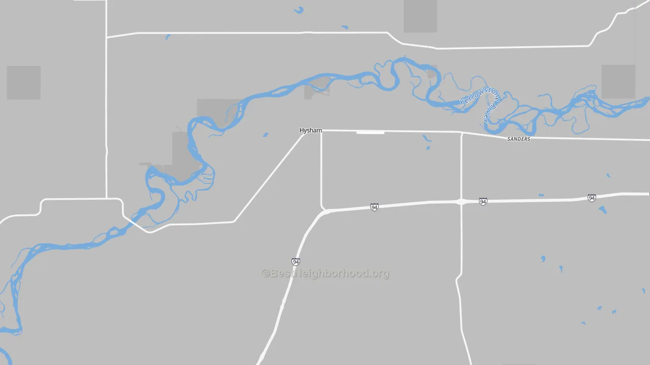 Transit Grade map of Hysham, MT