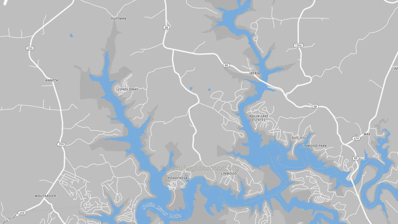 Transit Grade map of Iberia, KY