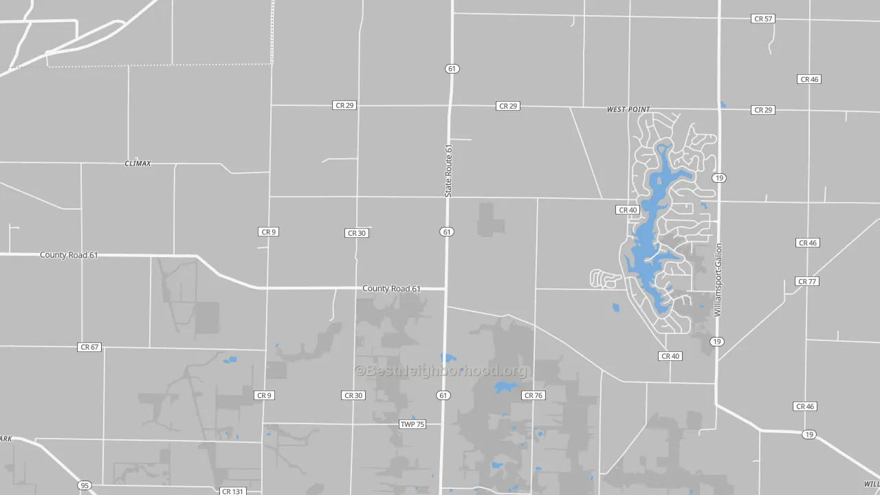 Transit Grade map of Iberia, OH