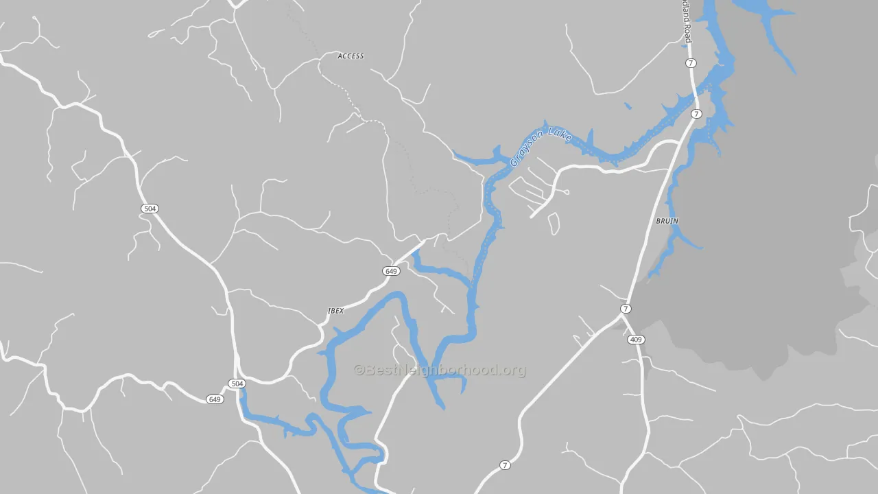 Transit Grade map of Ibex, KY