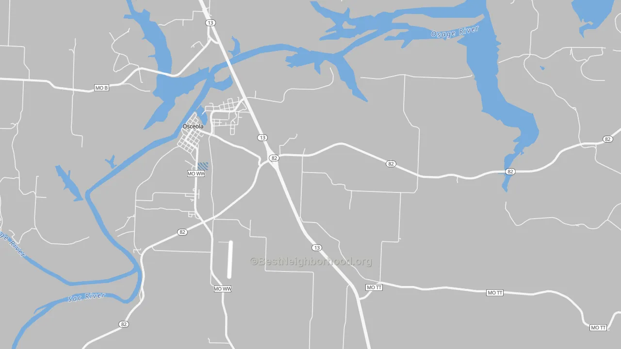 Transit Grade map of Iconium, MO