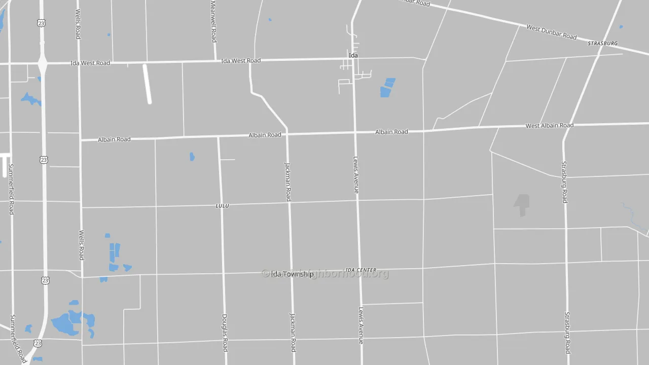 Transit Grade map of Ida, MI