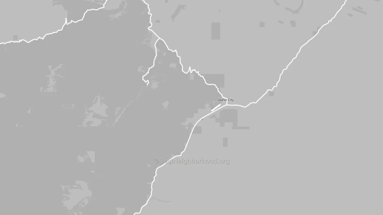 Transit Grade map of Idaho City, ID