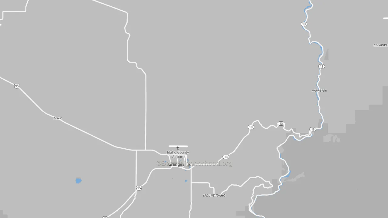 Transit Grade map of Idaho County, ID