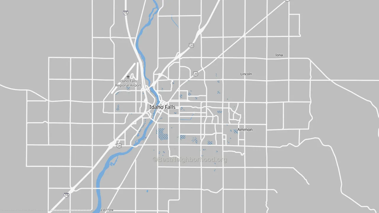 Transit Grade map of Idaho Falls, ID