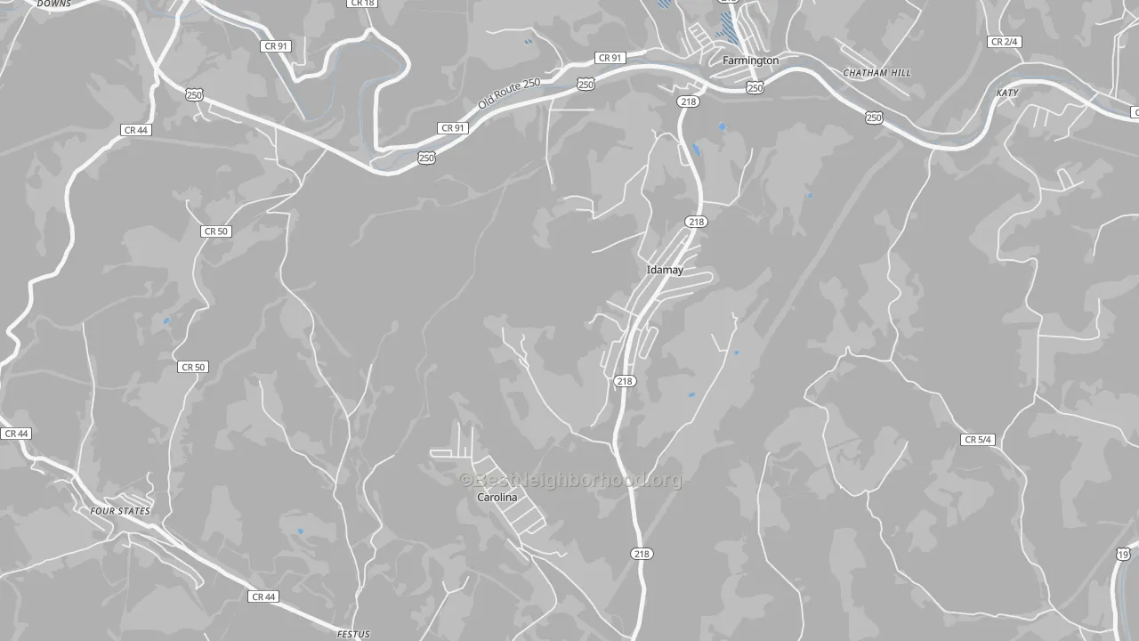 Transit Grade map of Idamay, WV