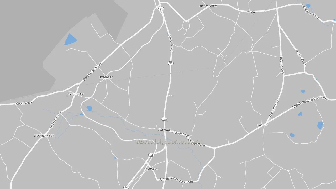 Transit Grade map of Idaville, PA