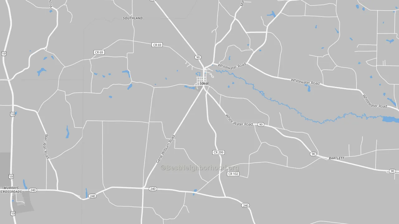 Transit Grade map of Ideal, GA