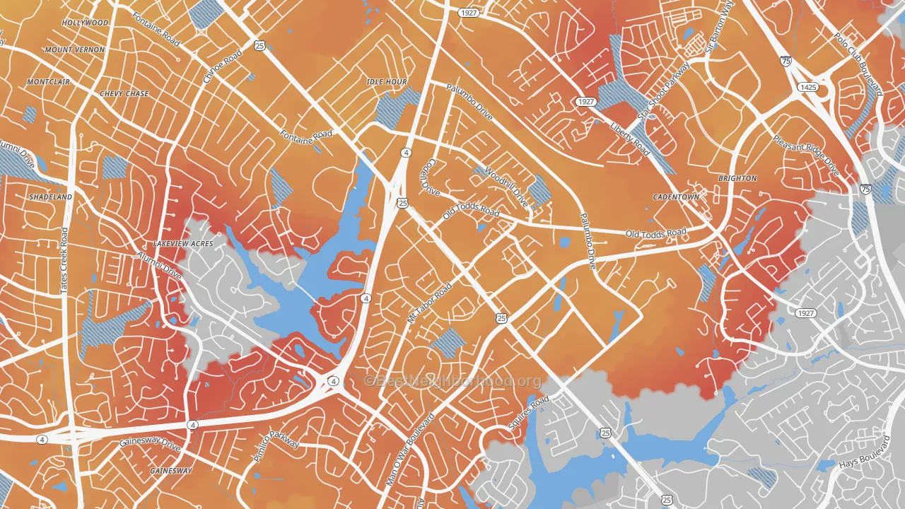 Transit Grade map of Idle Hour, Lexington, KY