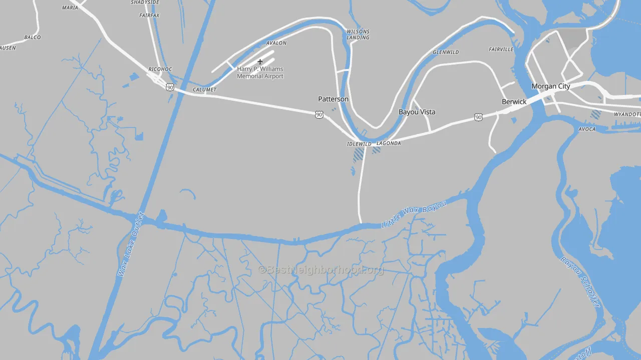 Transit Grade map of Idlewild, LA
