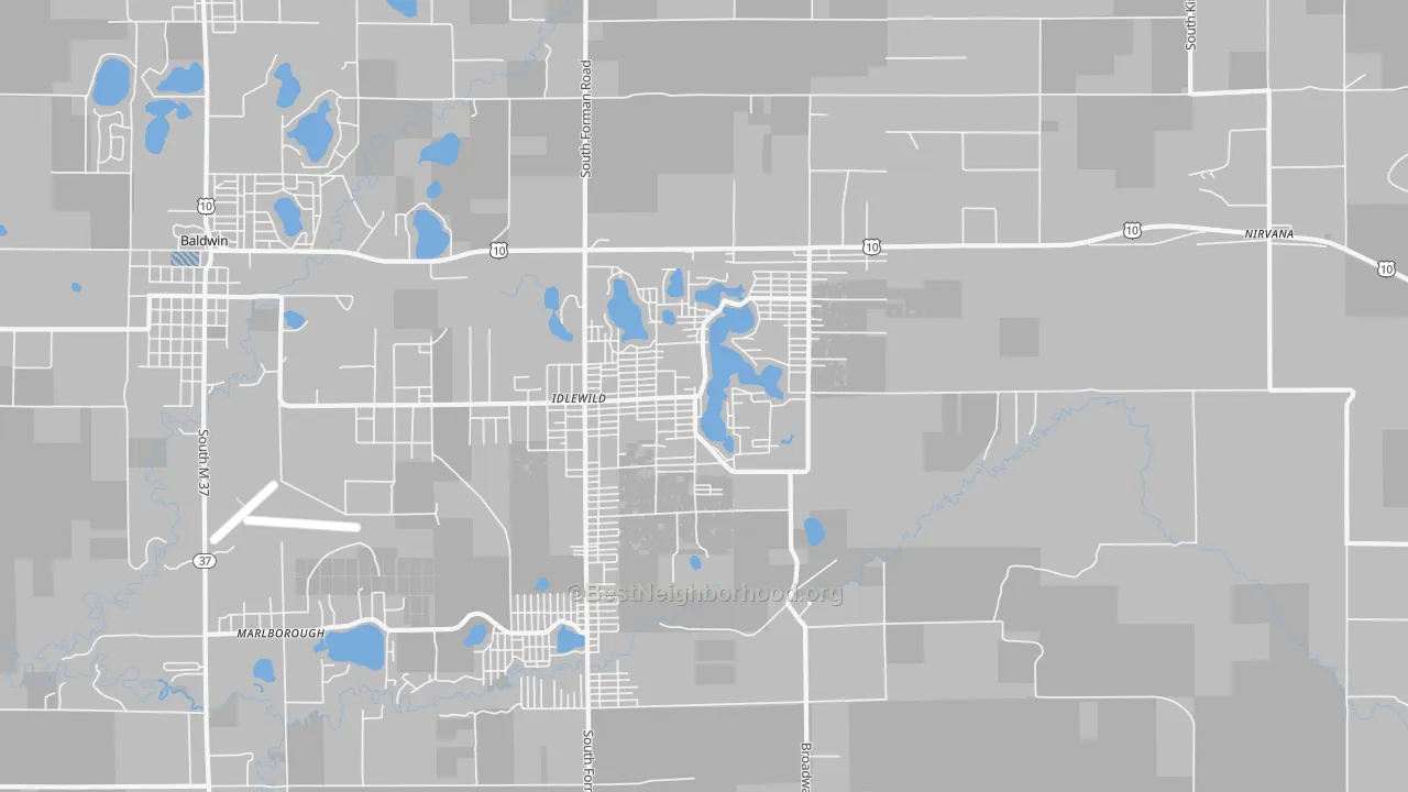 Transit Grade map of Idlewild, MI