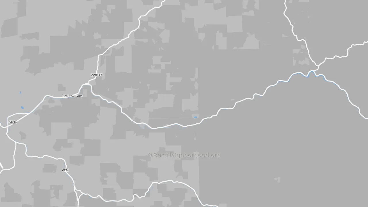 Transit Grade map of Idleyld Park, OR