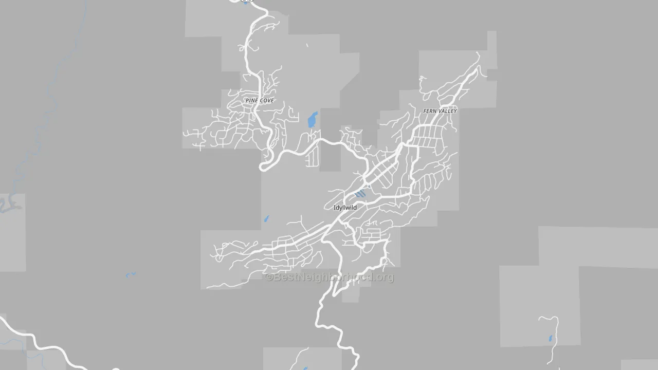 Transit Grade map of Idyllwild-Pine Cove, CA