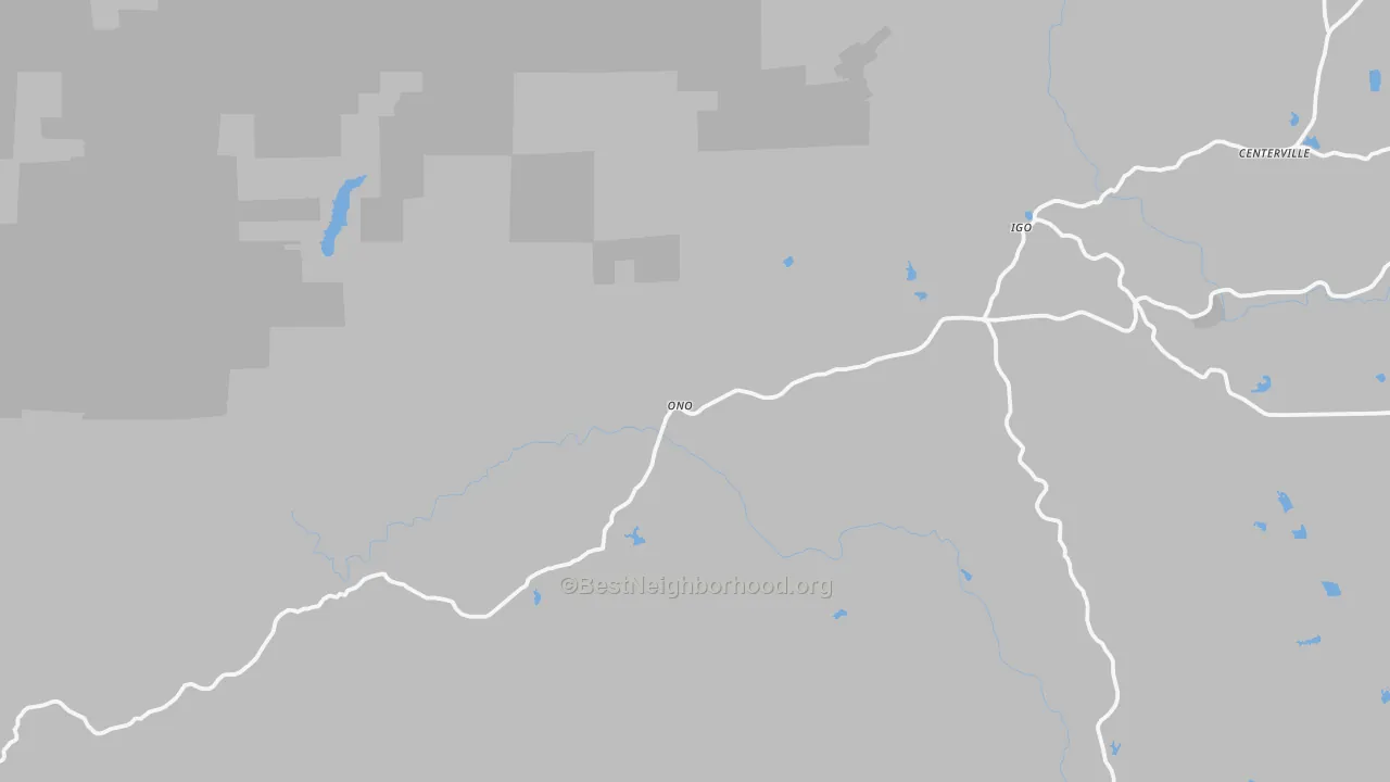 Transit Grade map of Igo, CA