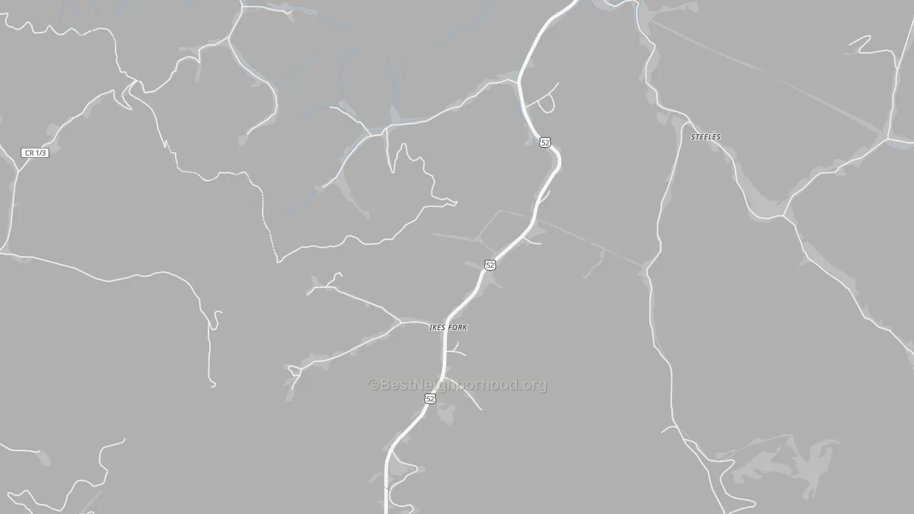 Transit Grade map of Ikes Fork, WV