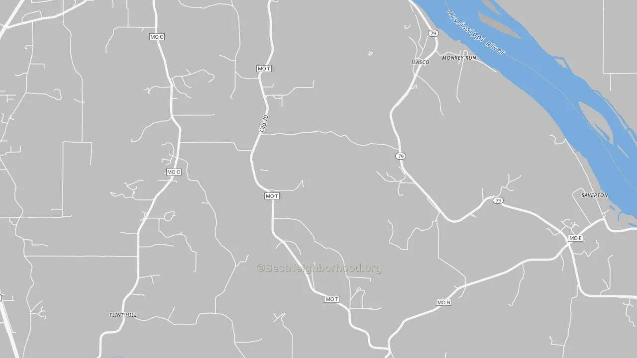 Transit Grade map of Ilasco, MO