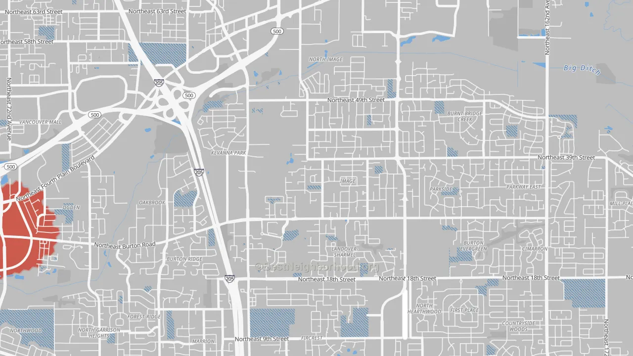 Transit Grade map of Image, Vancouver, WA