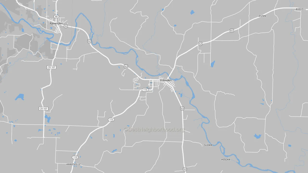 Transit Grade map of Imboden, AR