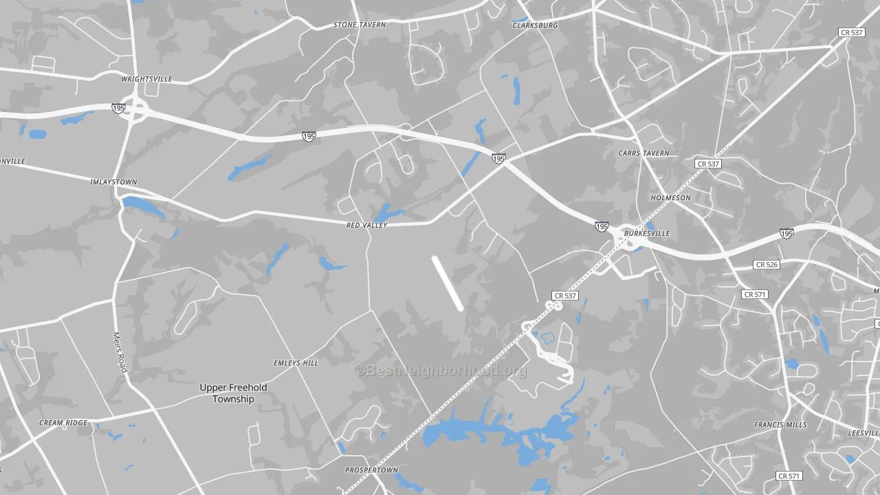 Transit Grade map of Imlaystown, NJ