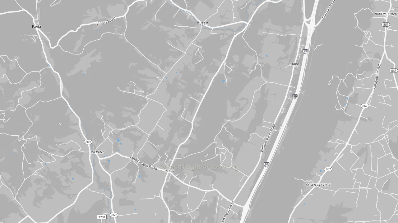 Transit Grade map of Imler, PA