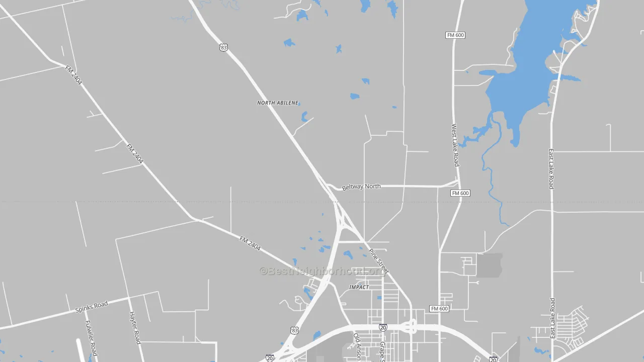 Transit Grade map of Impact, TX