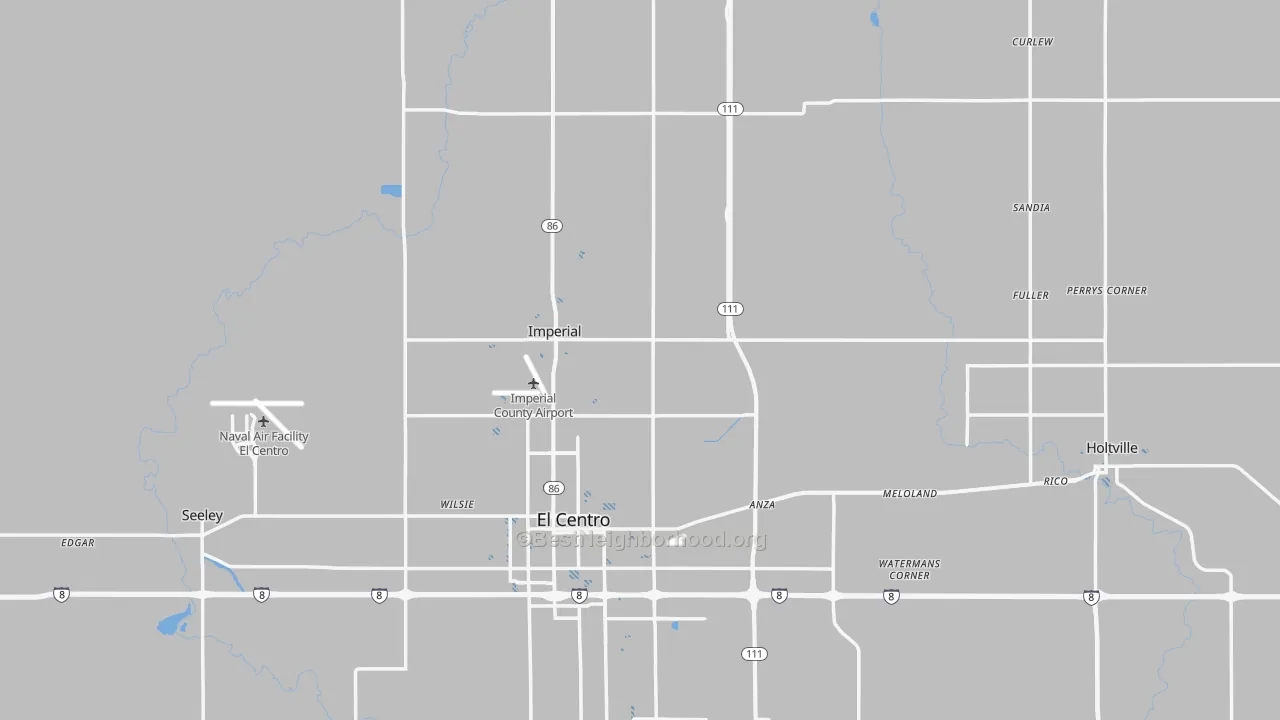 Transit Grade map of Imperial County, CA