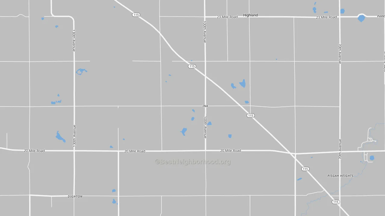 Transit Grade map of Ina, MI