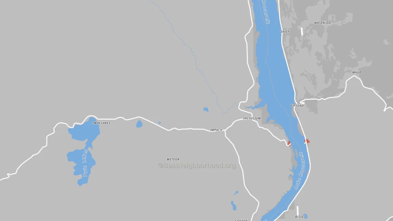 Transit Grade map of Inchelium, WA