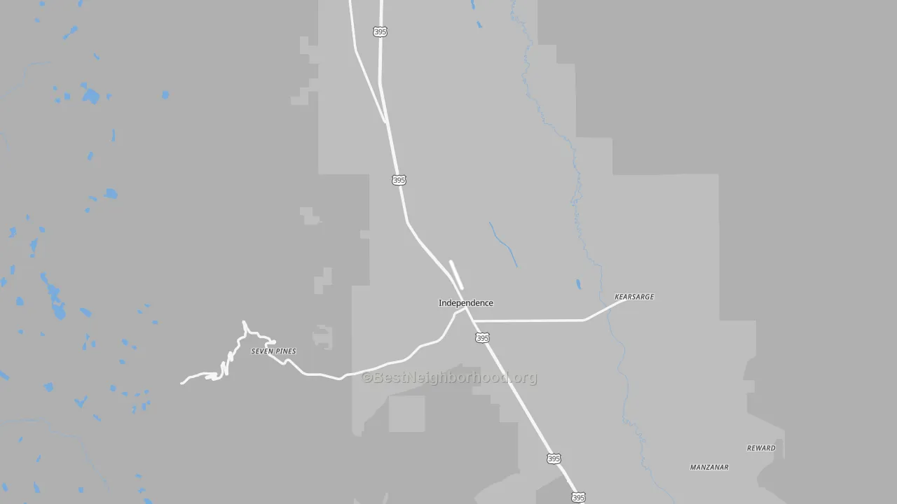 Transit Grade map of Independence, CA