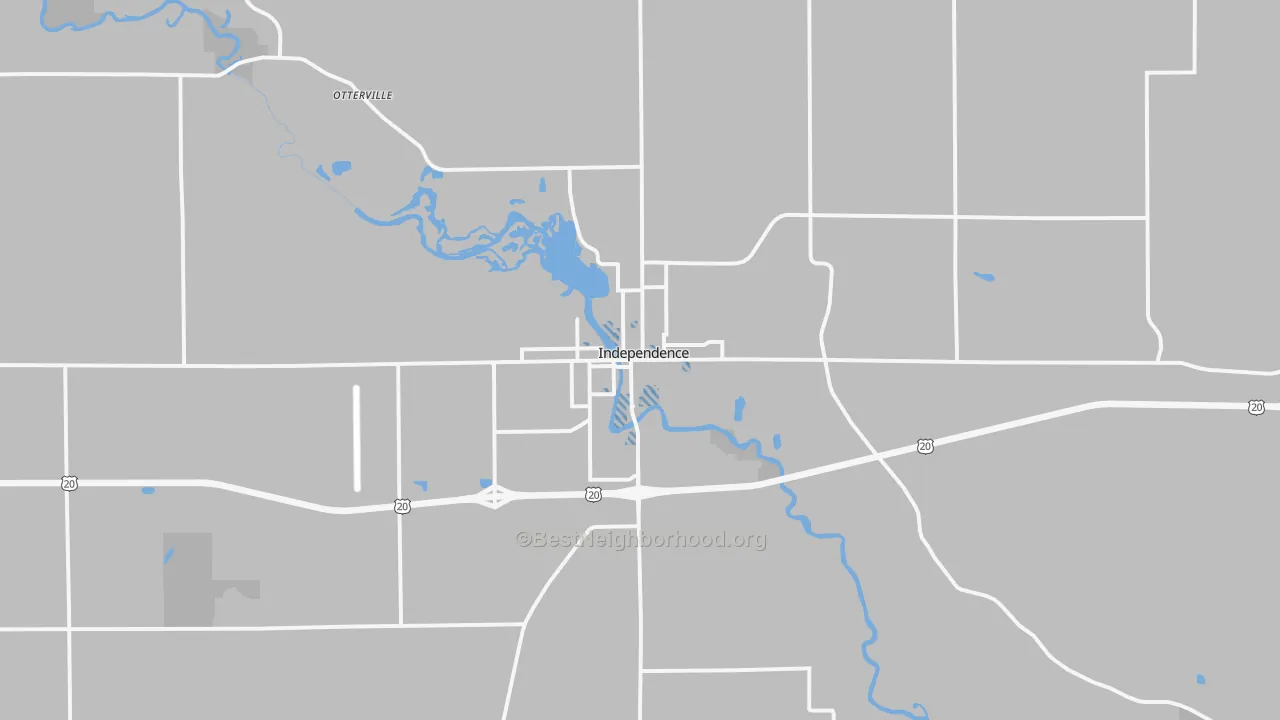 Transit Grade map of Independence, IA