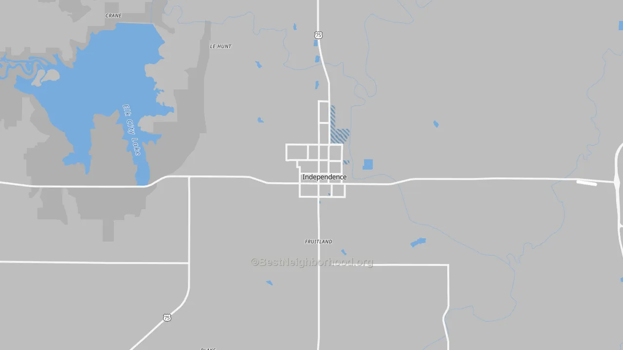Transit Grade map of Independence, KS