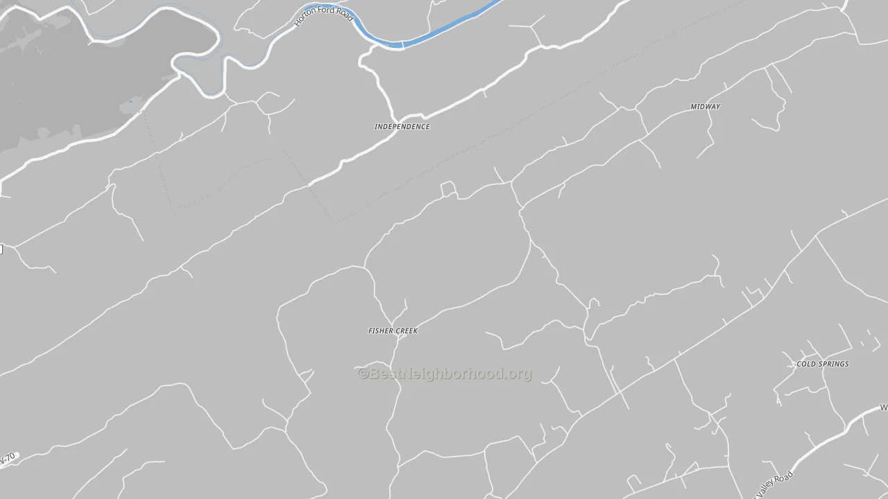 Transit Grade map of Independence, TN