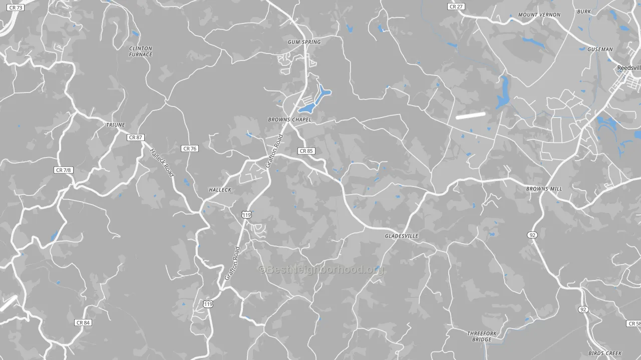 Transit Grade map of Independence, WV