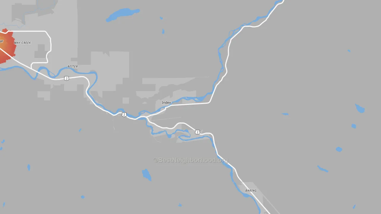 Transit Grade map of Index, WA