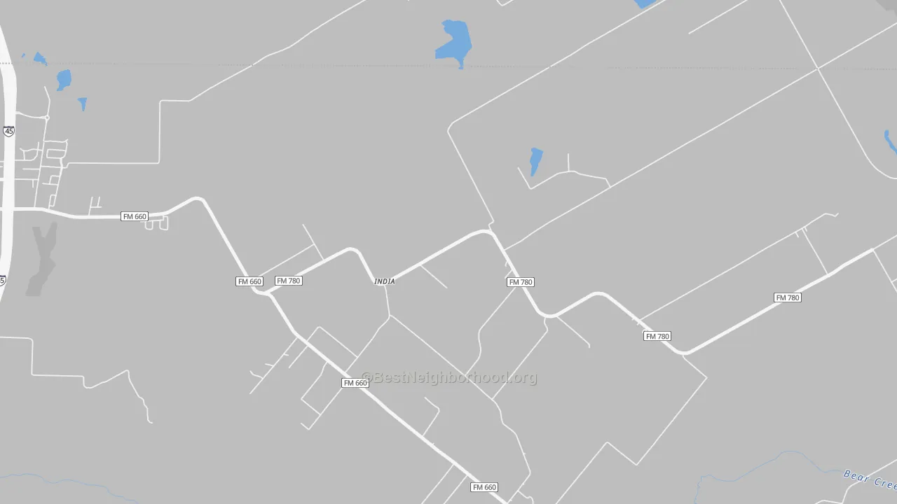 Transit Grade map of India, TX