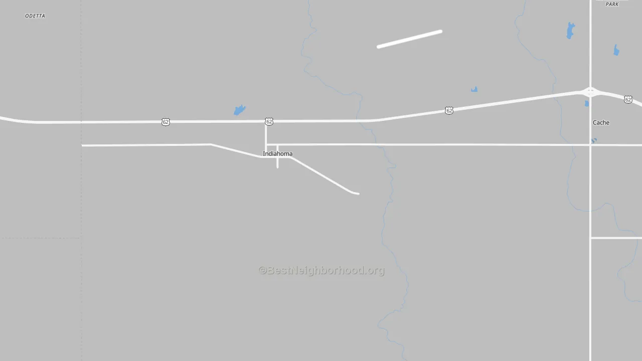 Transit Grade map of Indiahoma, OK